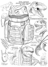 画像をギャラリービューアに読み込む, ティラノサウルスバックパック コーデュラ S